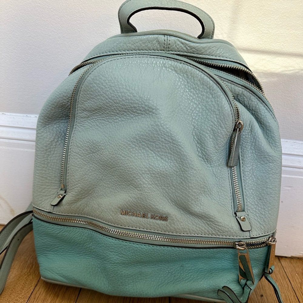 Blue Michael Kors backpack